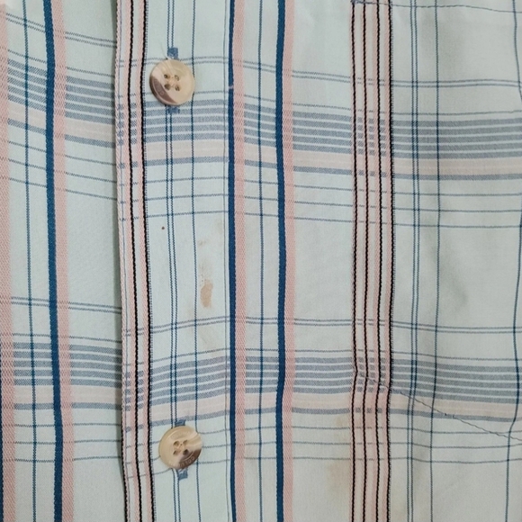 Columbia Shirt Mens XL Green Plaid Button Short Sleeve Omni Wick Sun Protection - Picture 6 of 8